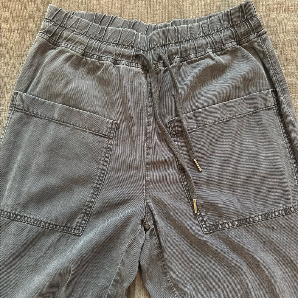 Zara Gray Track Pants with Elastic Waistband